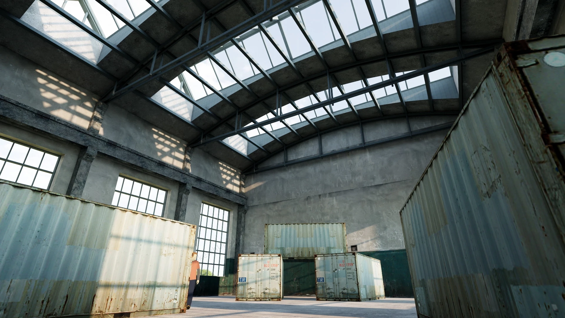 Old Industrial Warehouse Interior sketchup model preview - SketchupBox