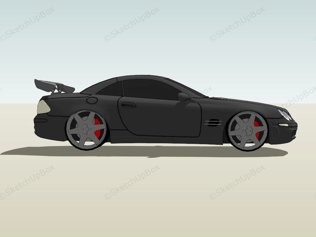 Mercedes Benz SL 65 AMG Black sketchup model preview - SketchupBox