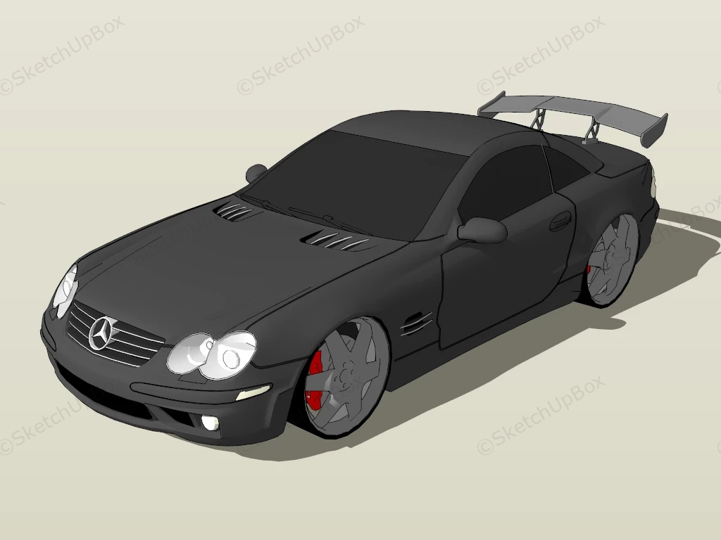 Mercedes Benz SL 65 AMG Black sketchup model preview - SketchupBox