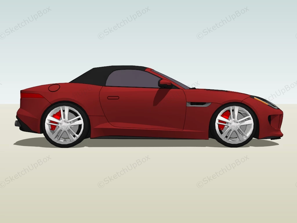 Jaguar F Type Coupé sketchup model preview - SketchupBox