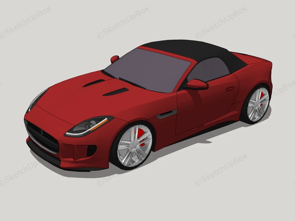 Jaguar F Type Coupé sketchup model preview - SketchupBox