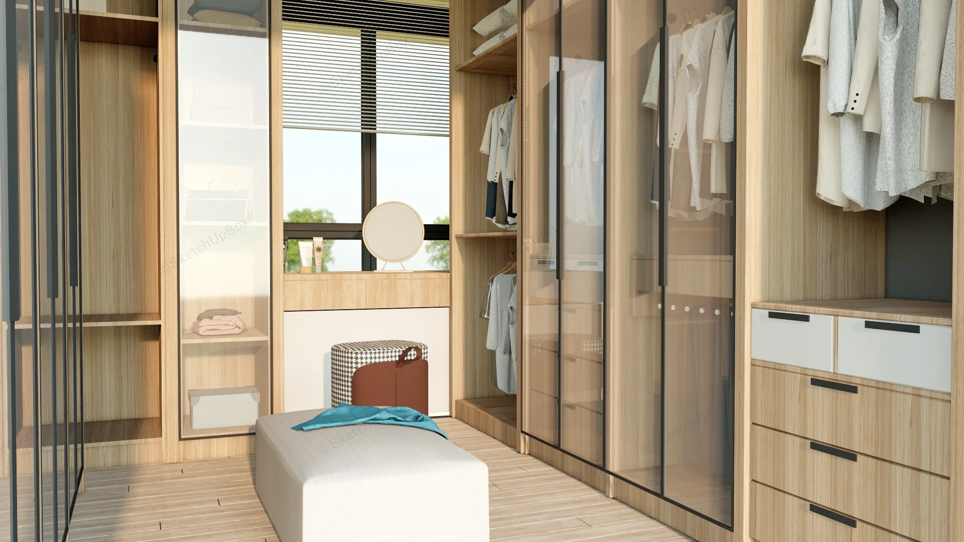 Dressing Room Closet Interior Design sketchup model preview - SketchupBox