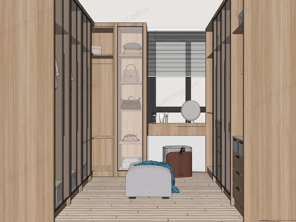 Dressing Room Closet Interior Design sketchup model preview - SketchupBox