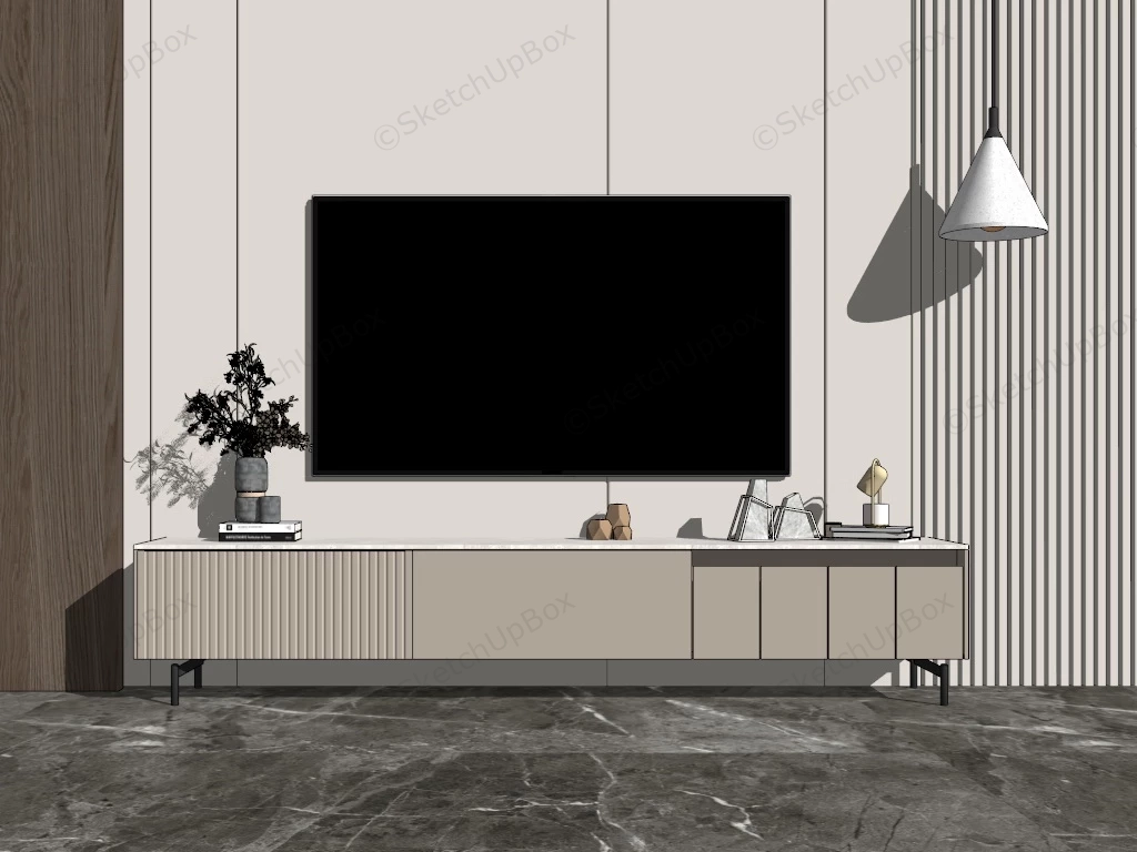 Tv Stand Idea For Living Room sketchup model preview - SketchupBox