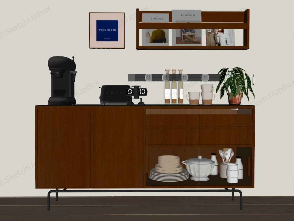 Dining Room Sideboard Buffet Cabinet sketchup model preview - SketchupBox