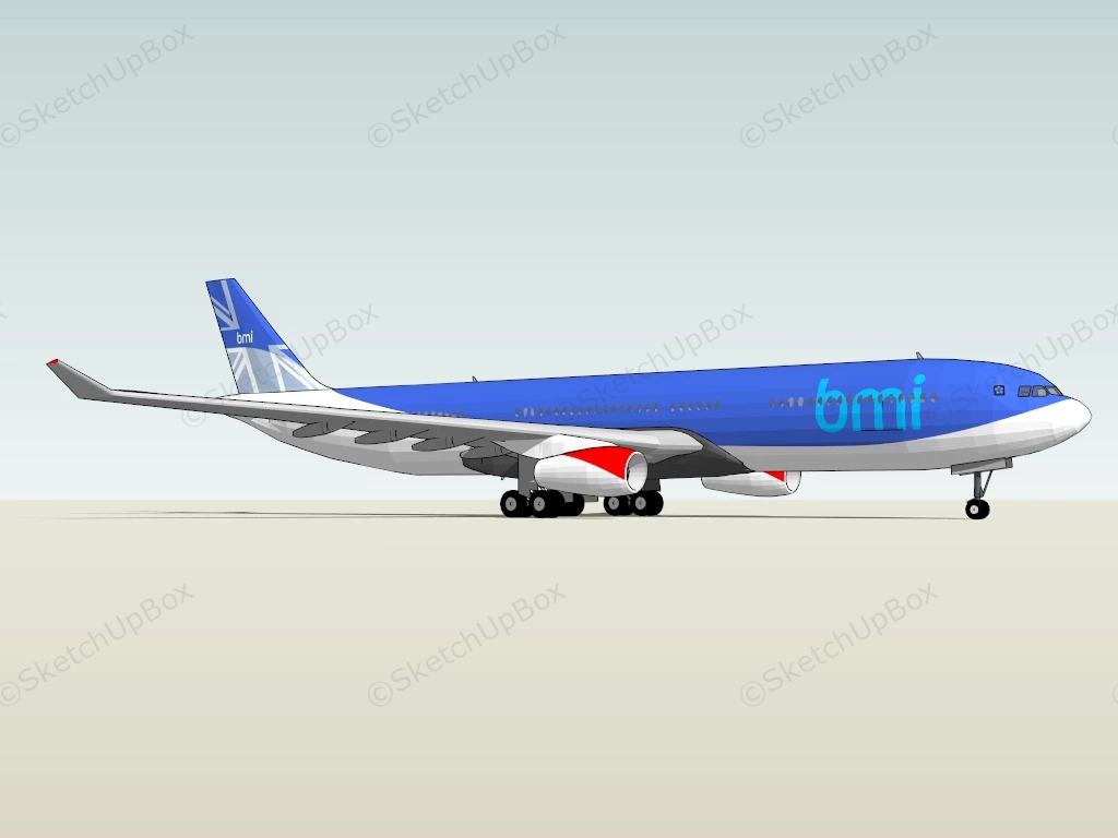 BMI Airline sketchup model preview - SketchupBox