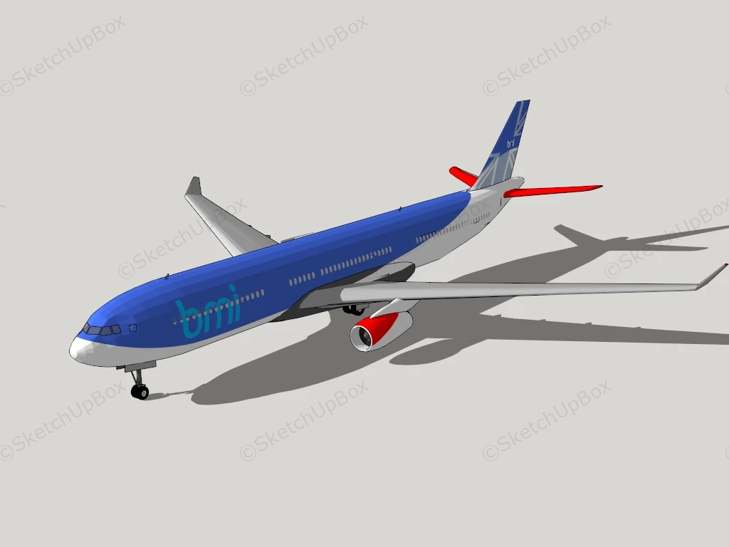 BMI Airline sketchup model preview - SketchupBox