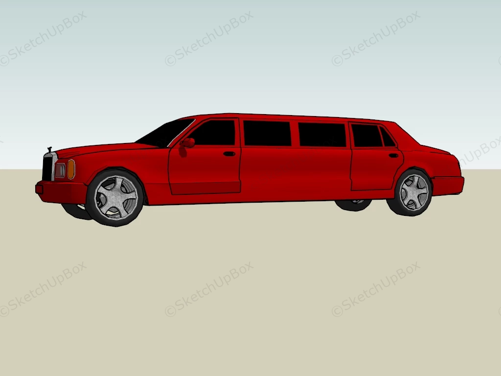 Rolls Royce Silver Seraph Limousine sketchup model preview - SketchupBox