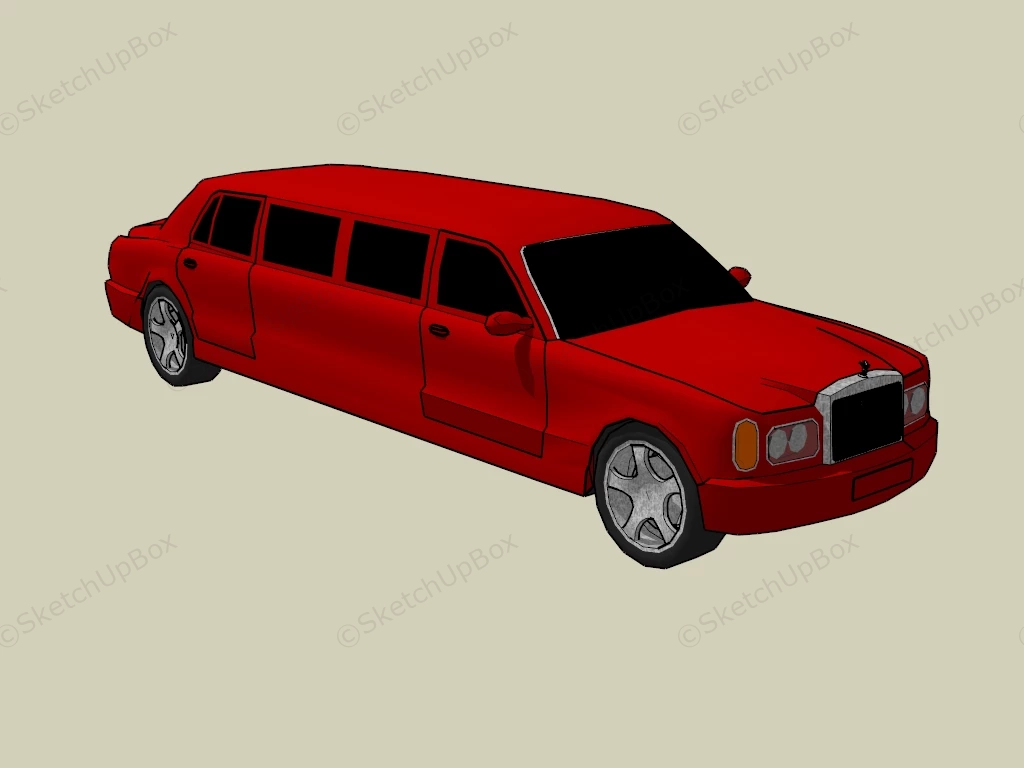 Rolls Royce Silver Seraph Limousine sketchup model preview - SketchupBox