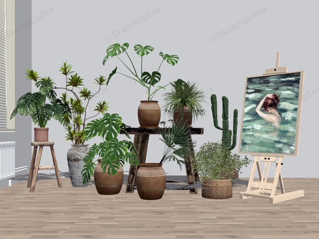 Indoor Ornamental Plants sketchup model preview - SketchupBox