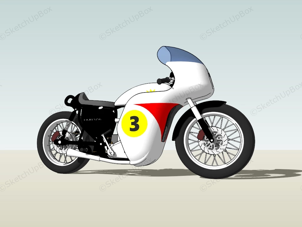 Lightning Motorcycle sketchup model preview - SketchupBox