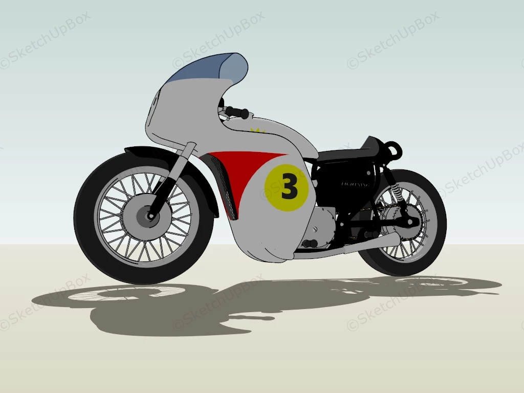 Lightning Motorcycle sketchup model preview - SketchupBox