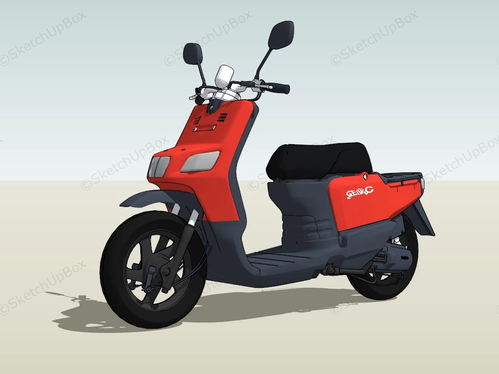 Yamaha Gear Scooter sketchup model preview - SketchupBox