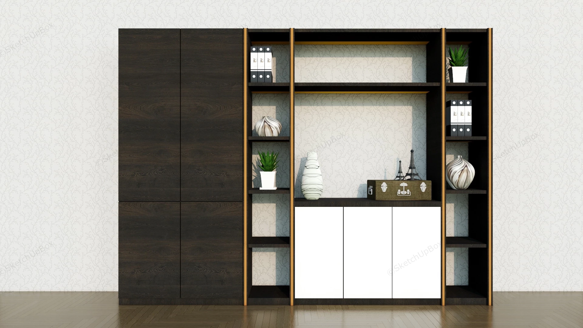 Living Room Cabinet Design sketchup model preview - SketchupBox