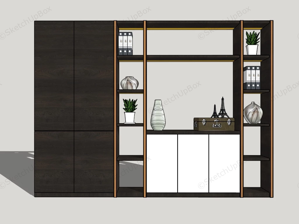 Living Room Cabinet Design sketchup model preview - SketchupBox