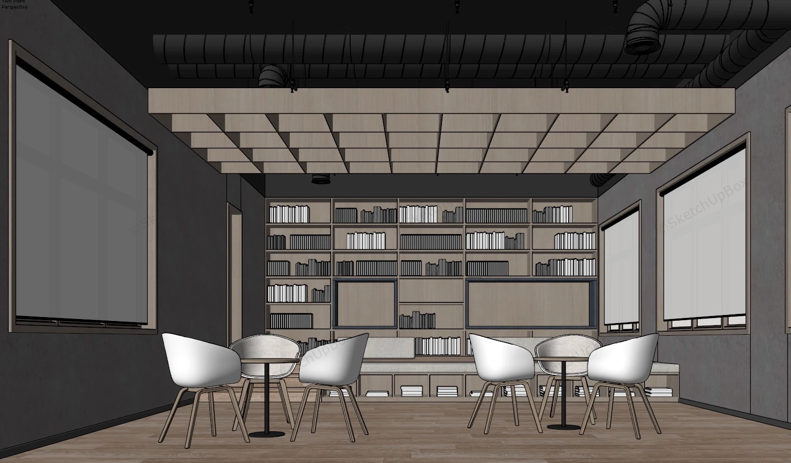 Office Reading Room sketchup model preview - SketchupBox