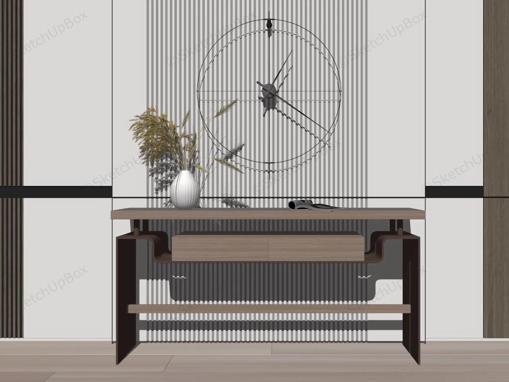 Entryway Table Decor Ideas sketchup model preview - SketchupBox