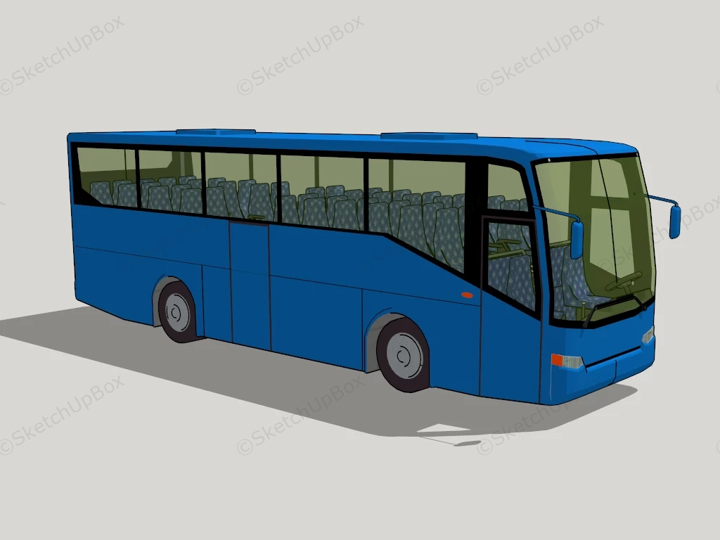 Coach Express Bus sketchup model preview - SketchupBox