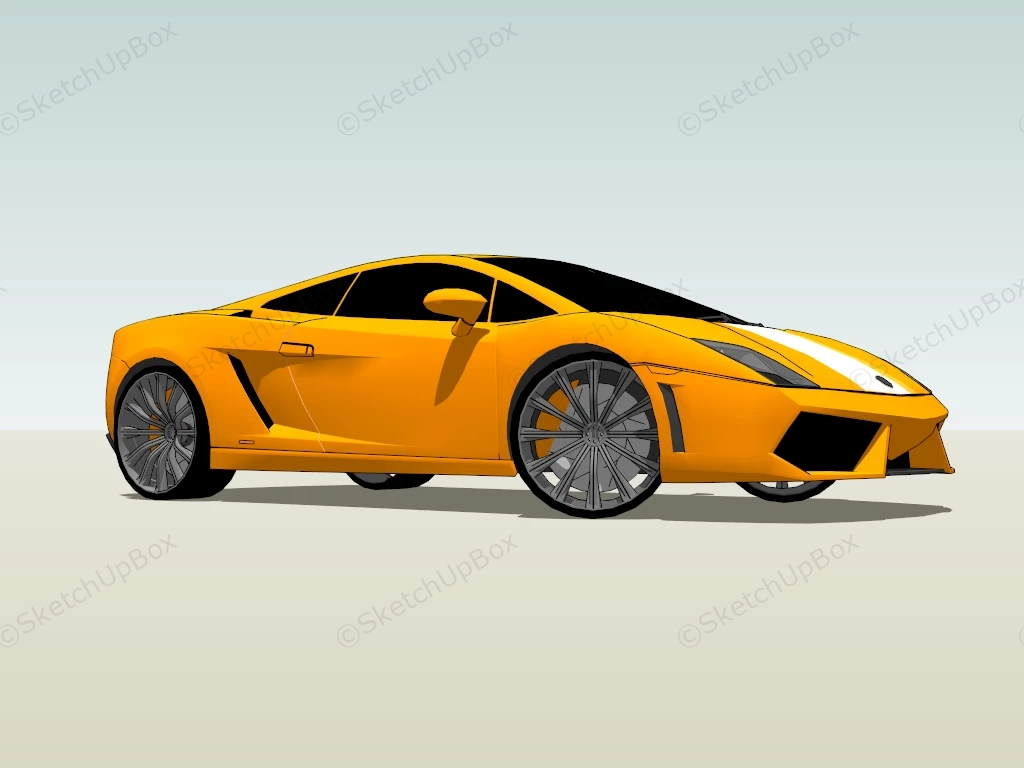 Lamborghini Gallardo Coupé sketchup model preview - SketchupBox