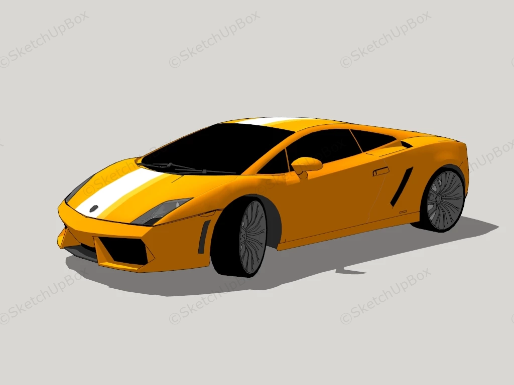 Lamborghini Gallardo Coupé sketchup model preview - SketchupBox