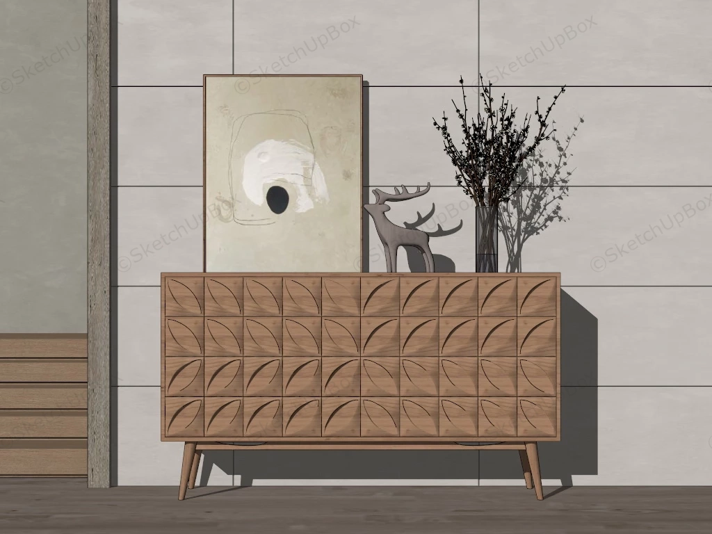 Foyer Console Cabinet sketchup model preview - SketchupBox