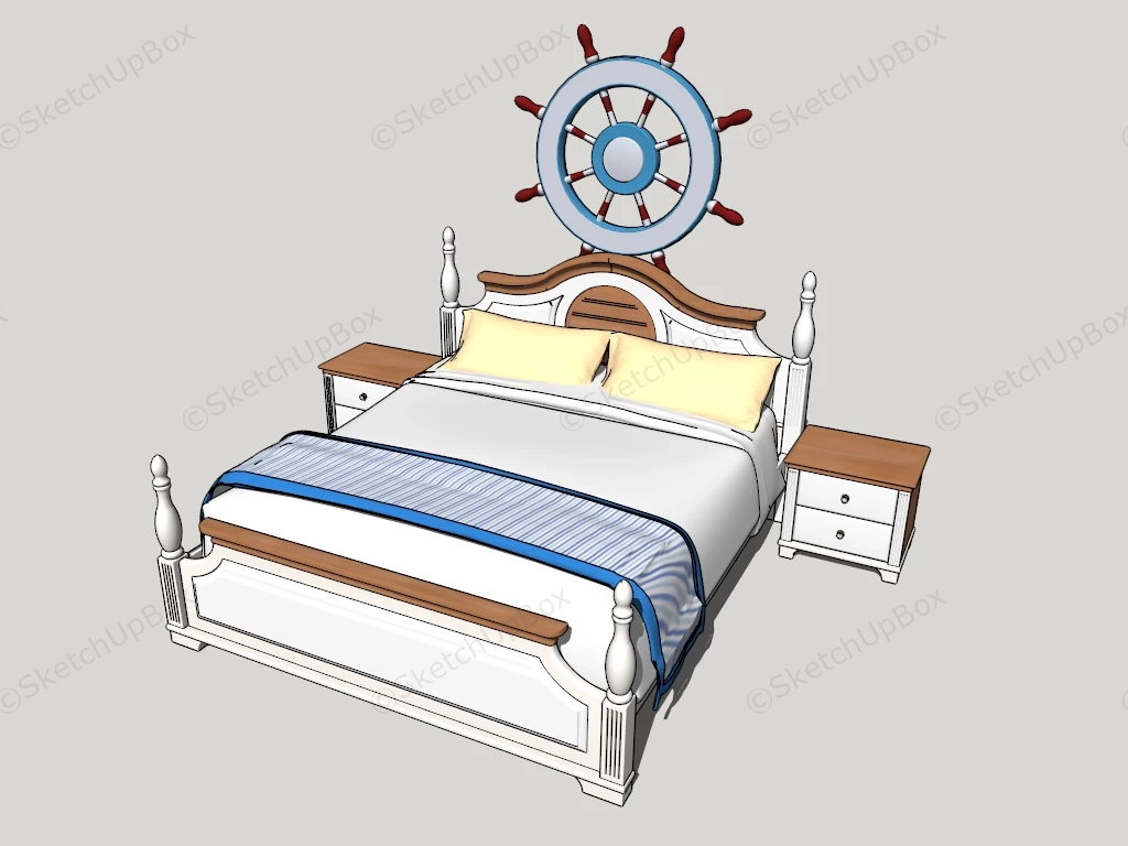 Nautical Bed For Boy sketchup model preview - SketchupBox