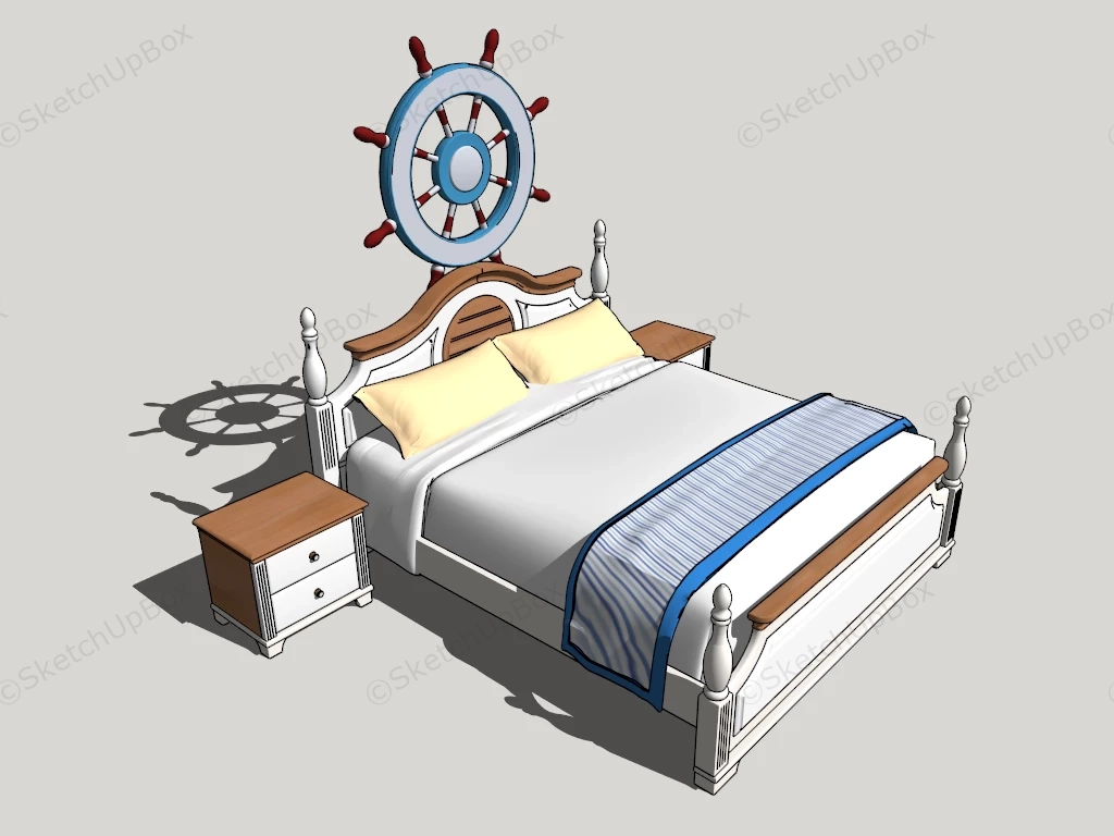 Nautical Bed For Boy sketchup model preview - SketchupBox