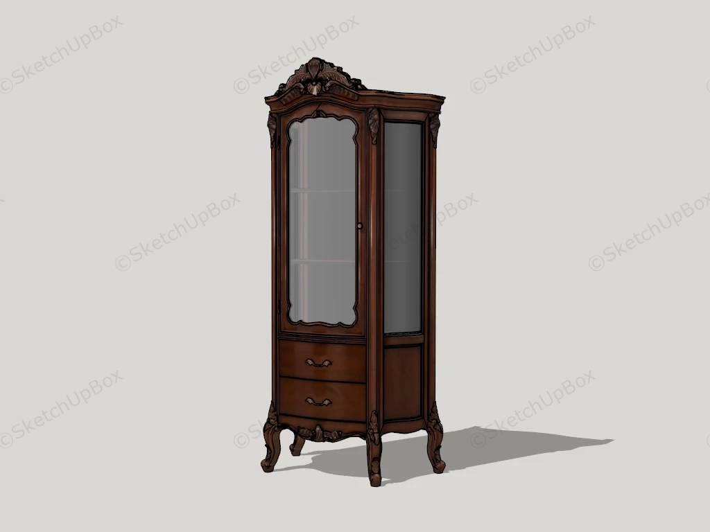 Antique Display Cabinet sketchup model preview - SketchupBox