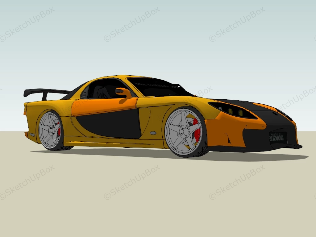 Mazda RX 7 Veilside sketchup model preview - SketchupBox