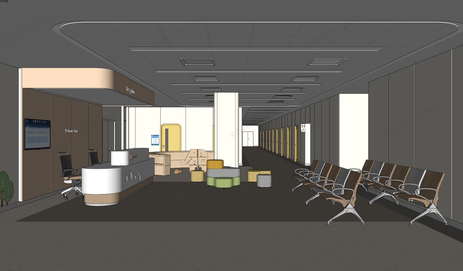 Pediatrician Waiting Area Design sketchup model preview - SketchupBox