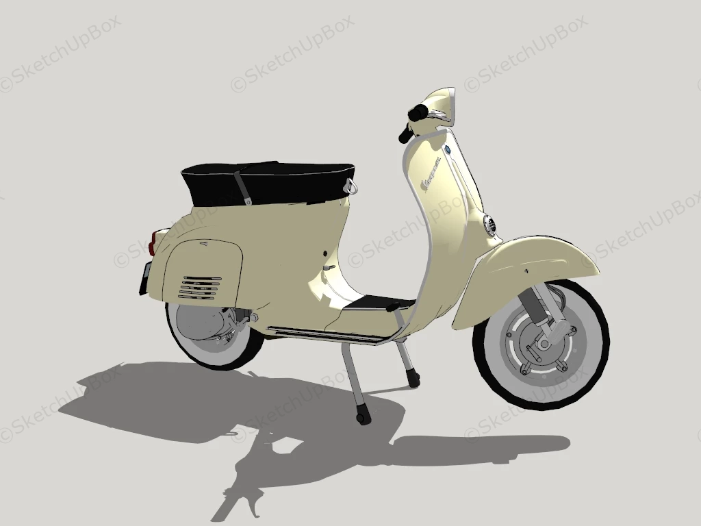 Piaggio 125 Scooter sketchup model preview - SketchupBox