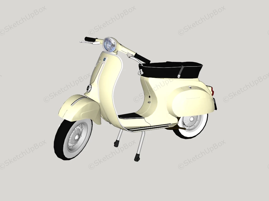 Piaggio 125 Scooter sketchup model preview - SketchupBox