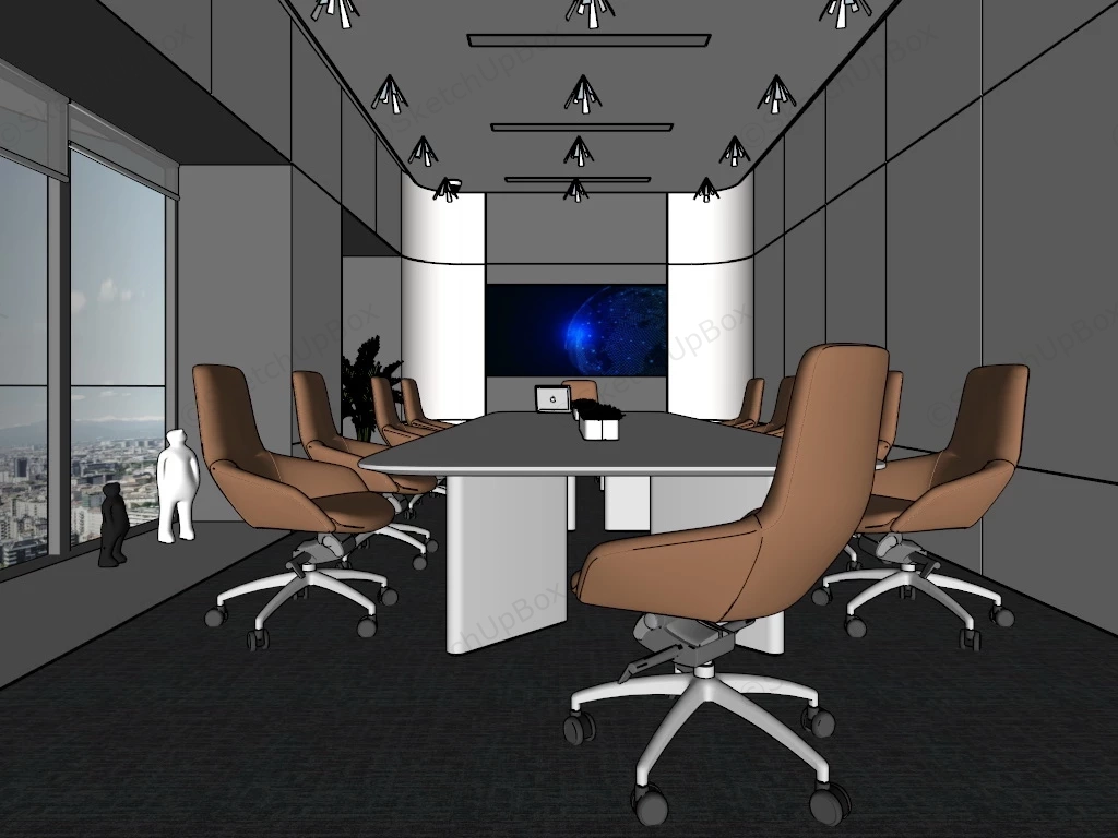 Executive Conference Room sketchup model preview - SketchupBox