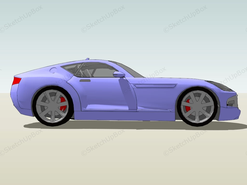 Sports Coupe Car sketchup model preview - SketchupBox