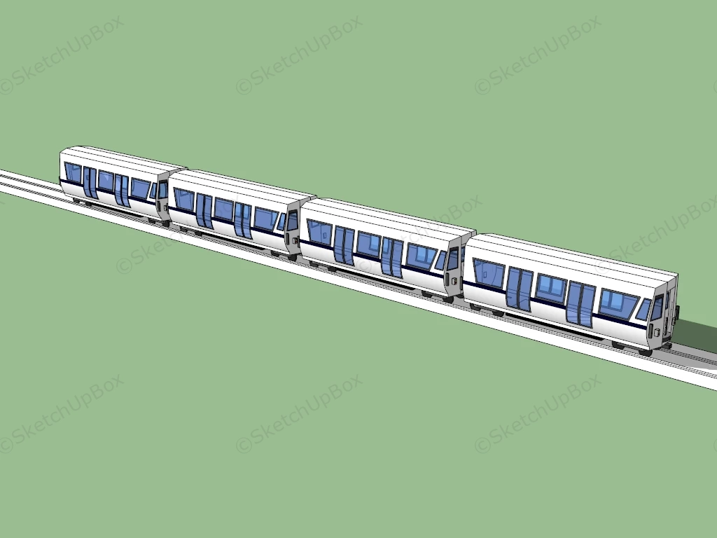 Subway Car sketchup model preview - SketchupBox