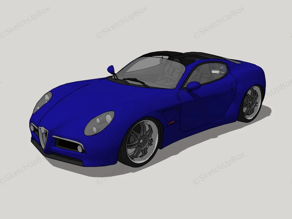 Alfa Romeo 8C sketchup model preview - SketchupBox