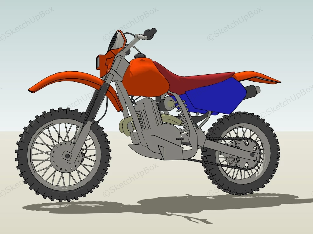 OffRoad Dirt Bike sketchup model preview - SketchupBox