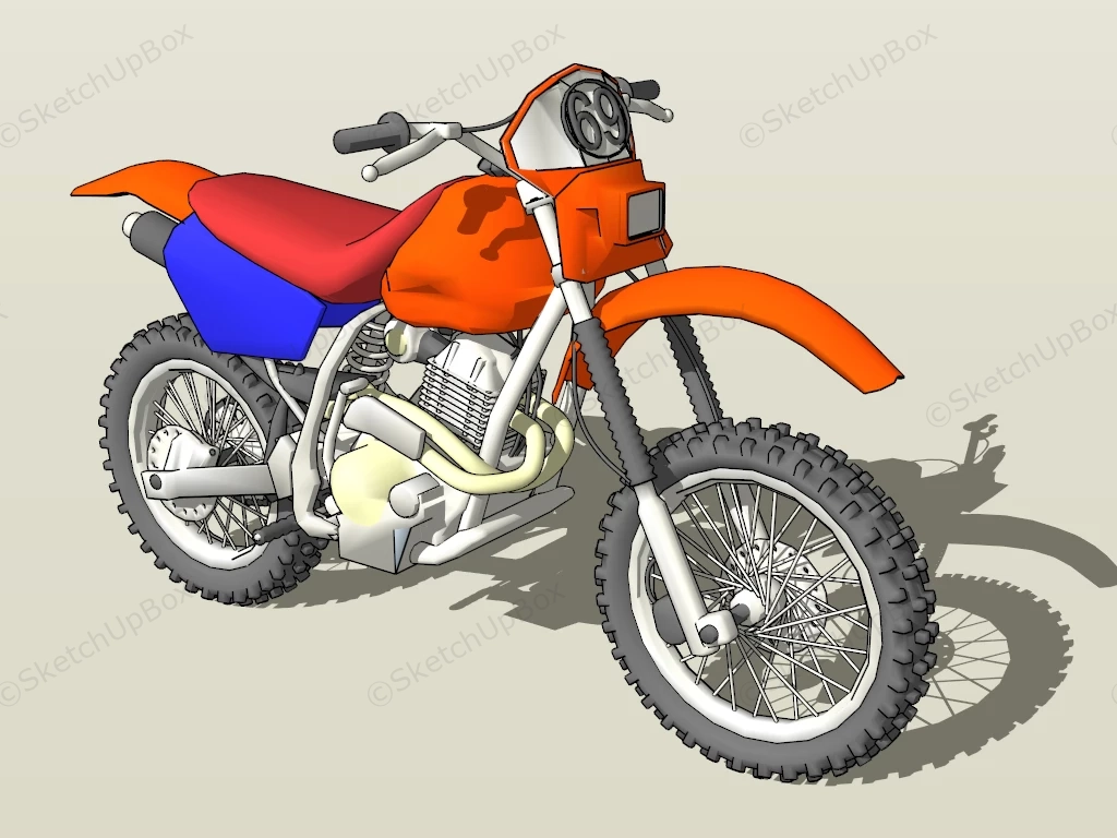 OffRoad Dirt Bike sketchup model preview - SketchupBox