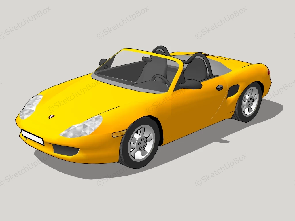 Porsche Boxster Roadster sketchup model preview - SketchupBox