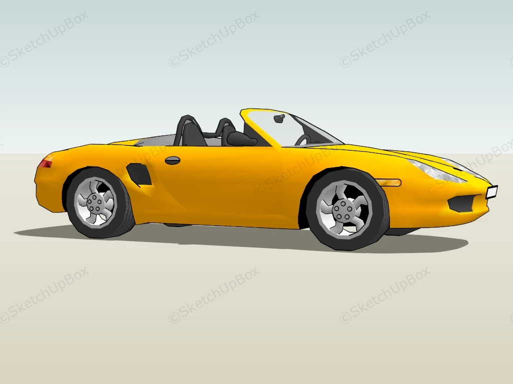 Porsche Boxster Roadster sketchup model preview - SketchupBox