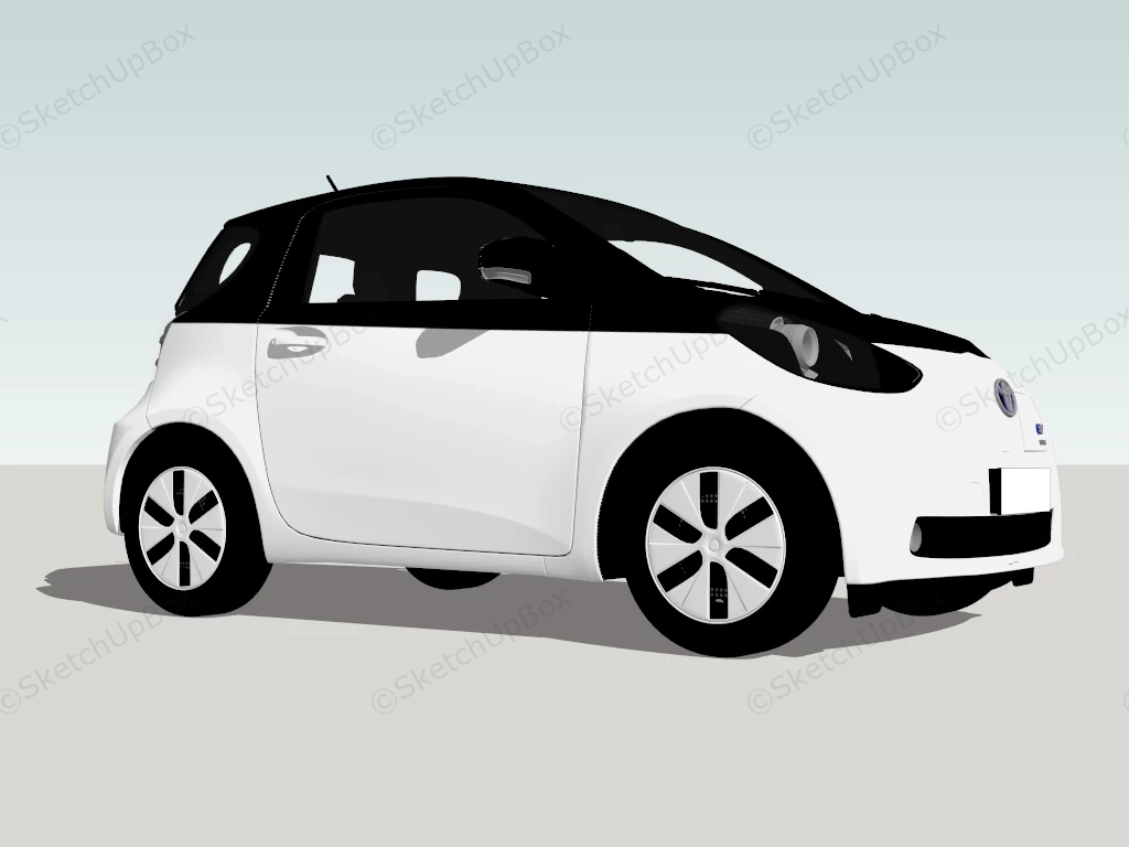 Toyota IQ EV sketchup model preview - SketchupBox