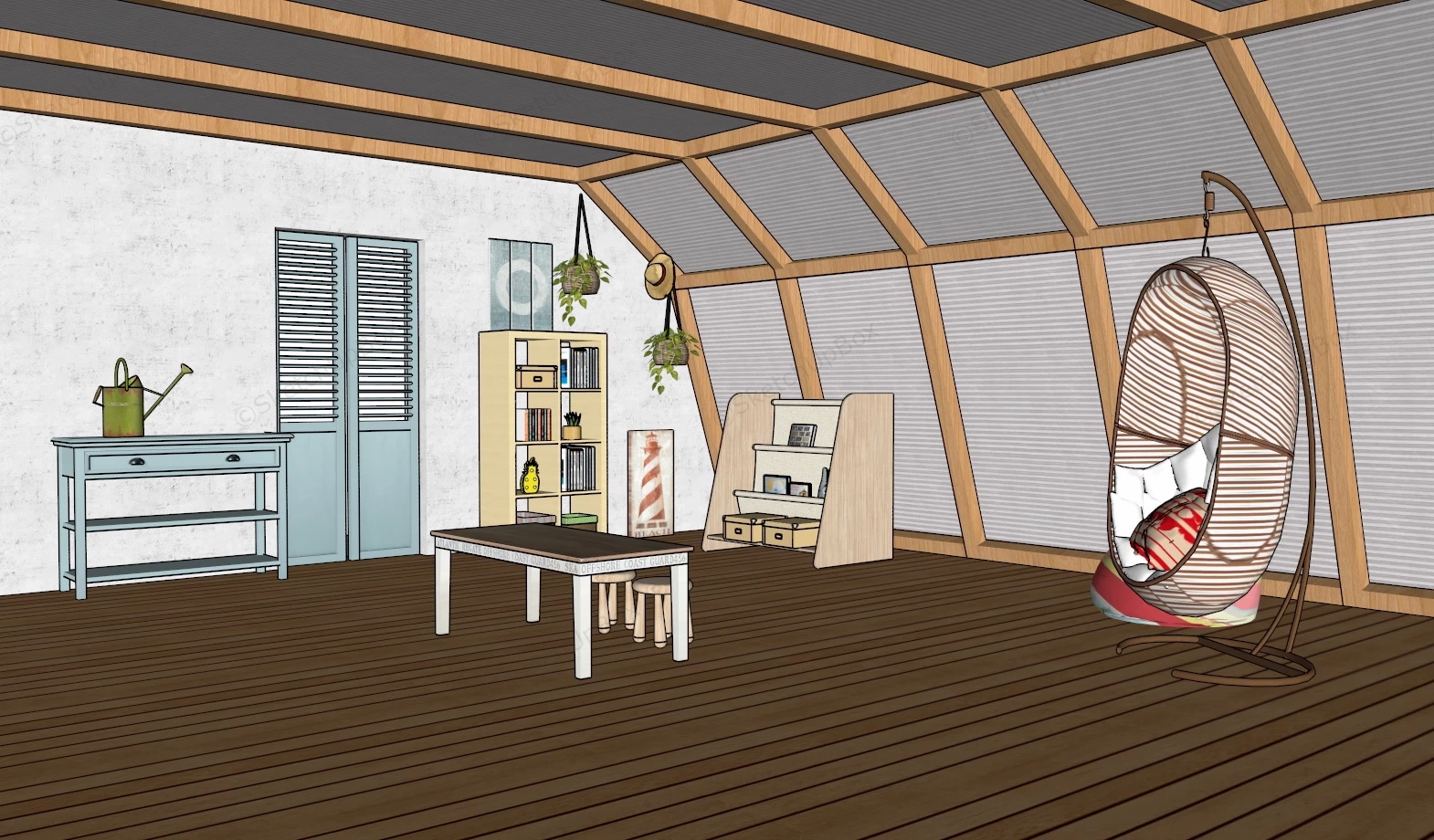 Child Playroom sketchup model preview - SketchupBox