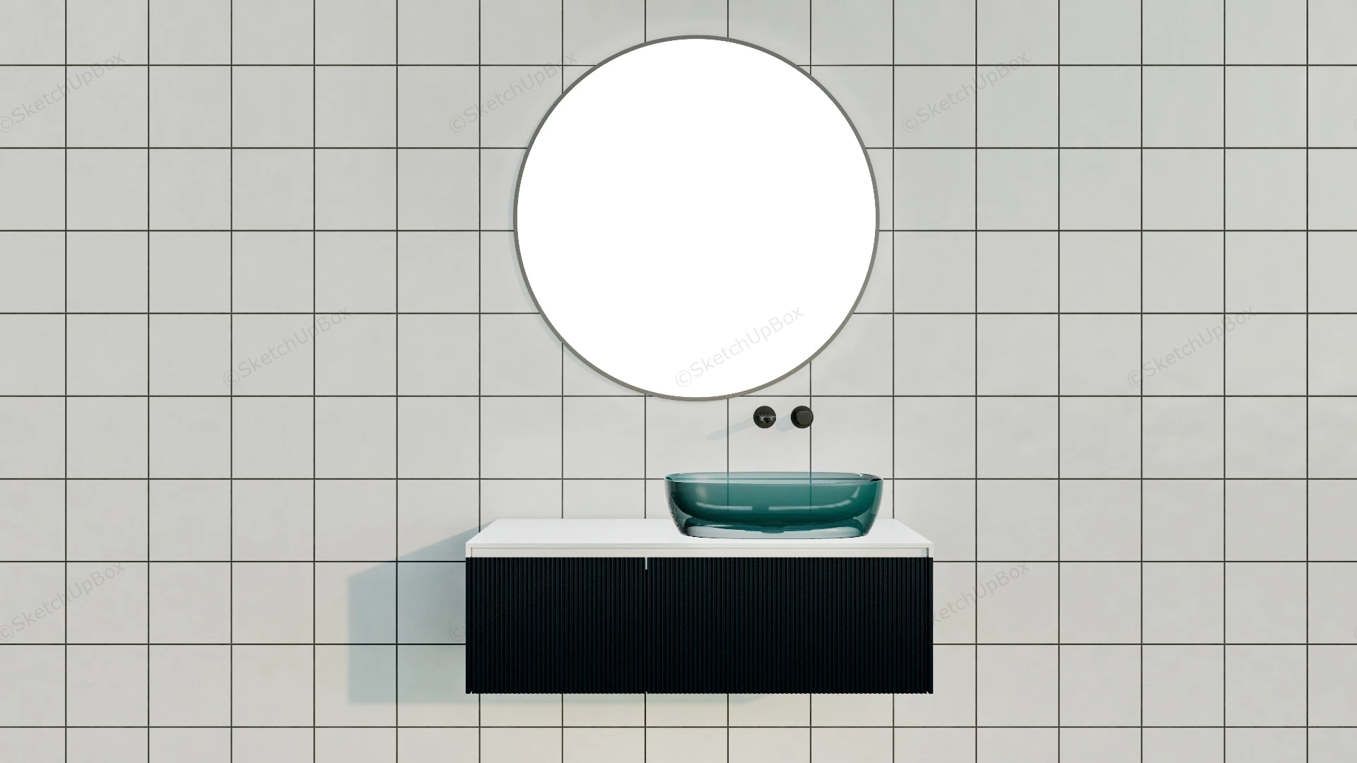 Small Bathroom Floating Vanity sketchup model preview - SketchupBox