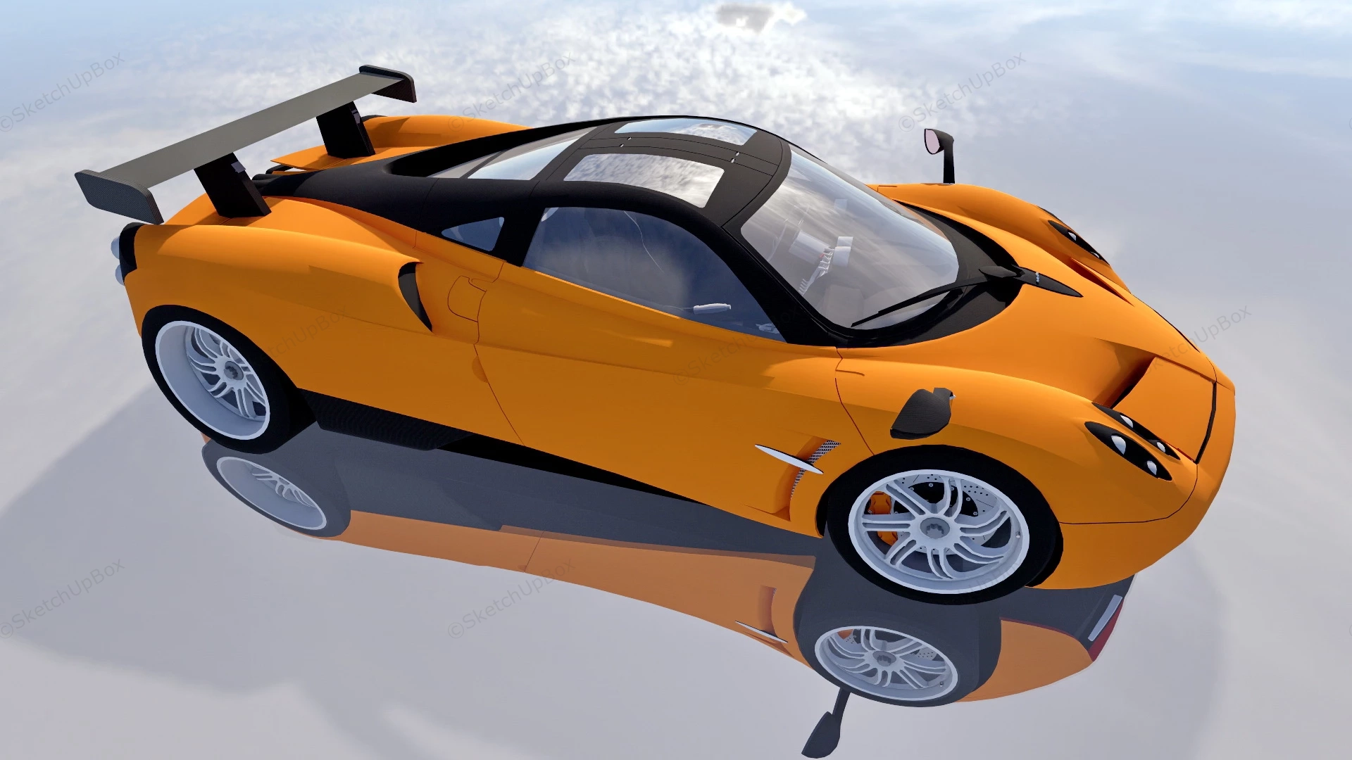 Pagani Huayra Roadster sketchup model preview - SketchupBox