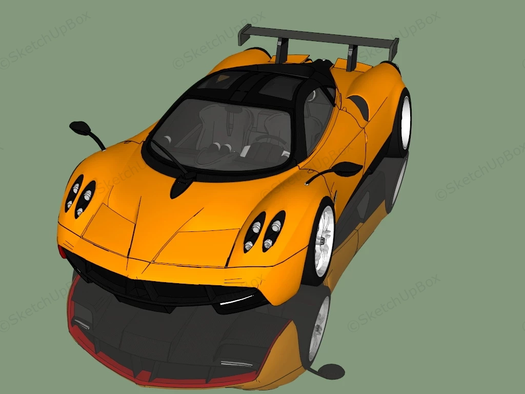 Pagani Huayra Roadster sketchup model preview - SketchupBox