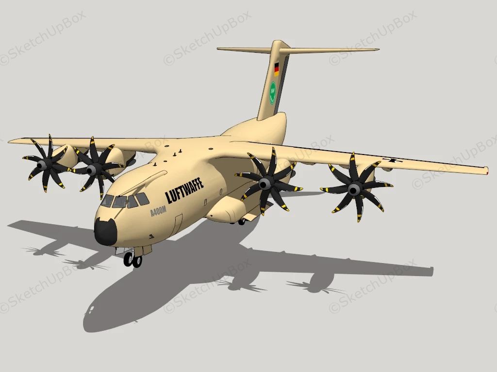 German Air Force A400M sketchup model preview - SketchupBox