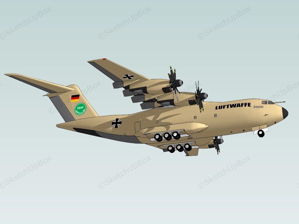 German Air Force A400M sketchup model preview - SketchupBox