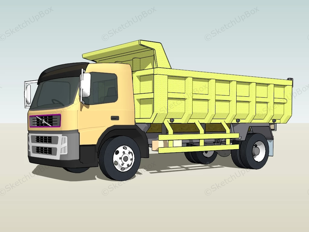 Construction Dump Truck sketchup model preview - SketchupBox