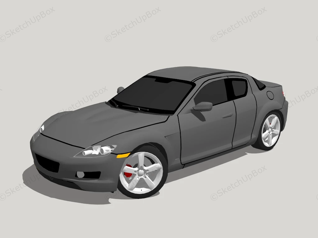 Mazda RX 8 Black sketchup model preview - SketchupBox