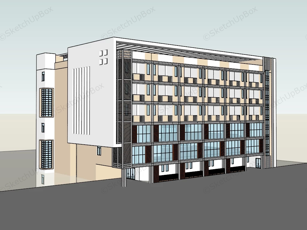 Classroom Building Design Exterior sketchup model preview - SketchupBox